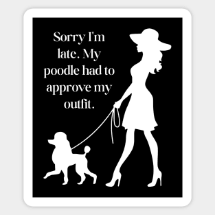 Funny Poodle Mom T-Shirt - Chic Dog Lover Gift Sticker